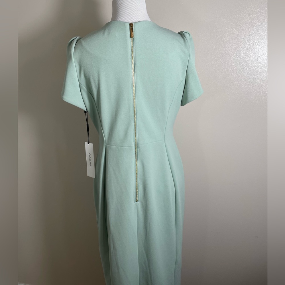 NWT Calvin Klein Light Green Dress - Picture 3 of 4